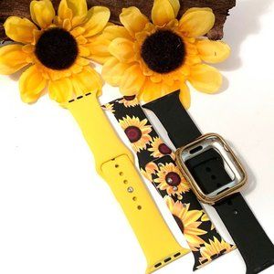 3 44mm 42mm 40mm 38mm black sunflower + gold case